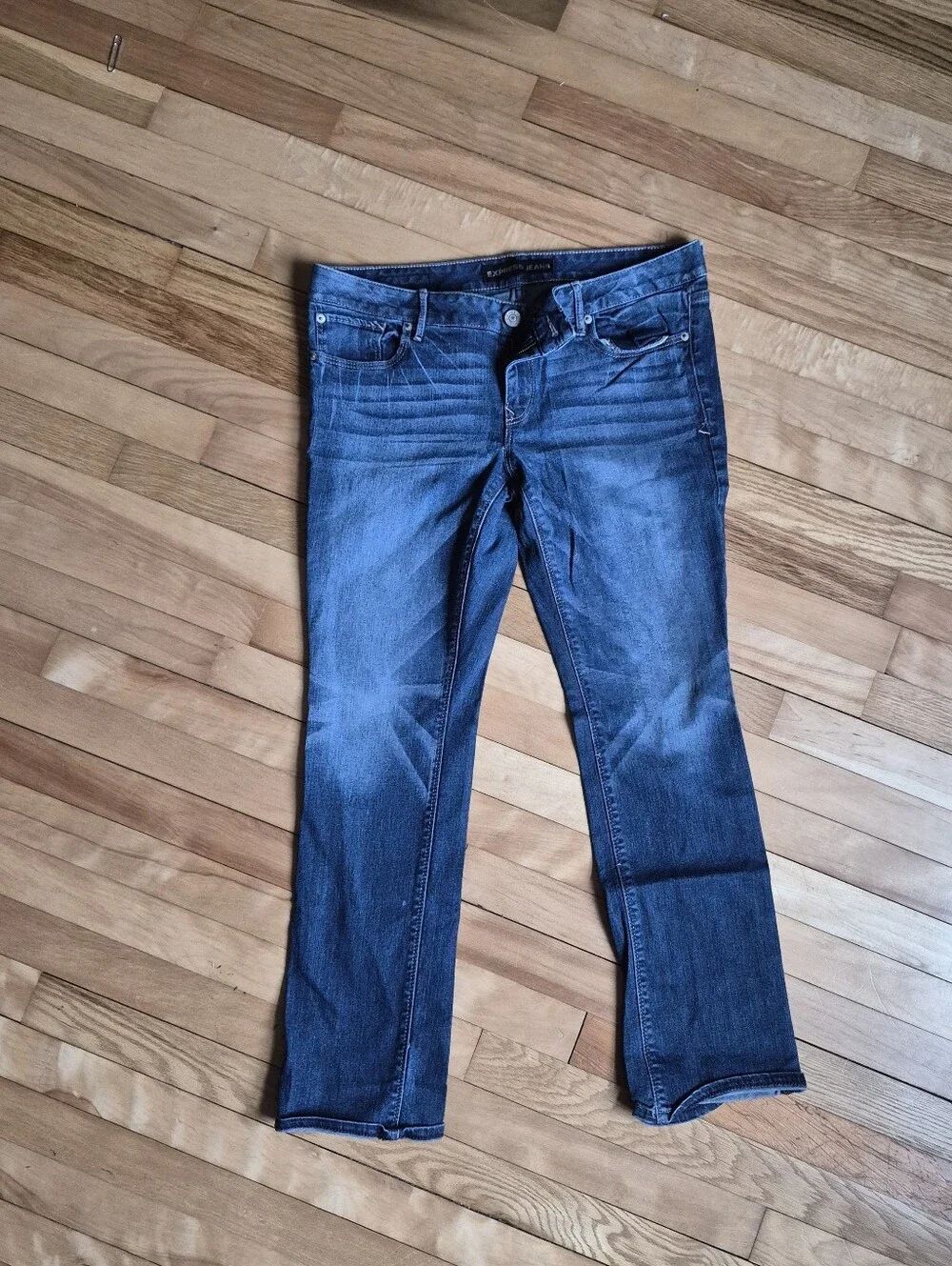 Express Low Rise Straight Leg Jeans - Picture 2 of 14